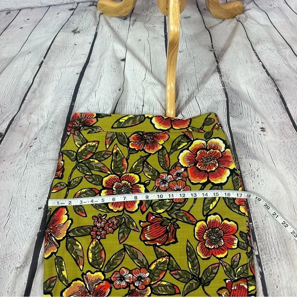 ann taylor LOFT floral print pencil skirt no size tag XS small preppy boho